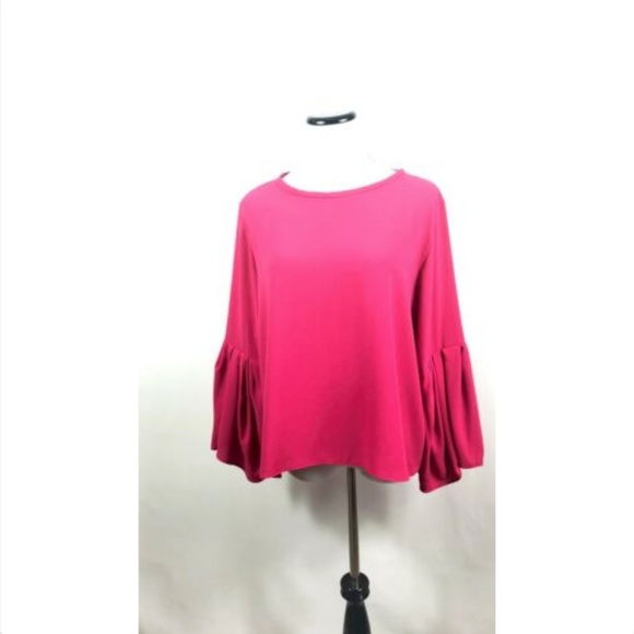 Zara Tops - Zara Woman Fuchsia Pink Bell Sleeve Blouse XL NWT